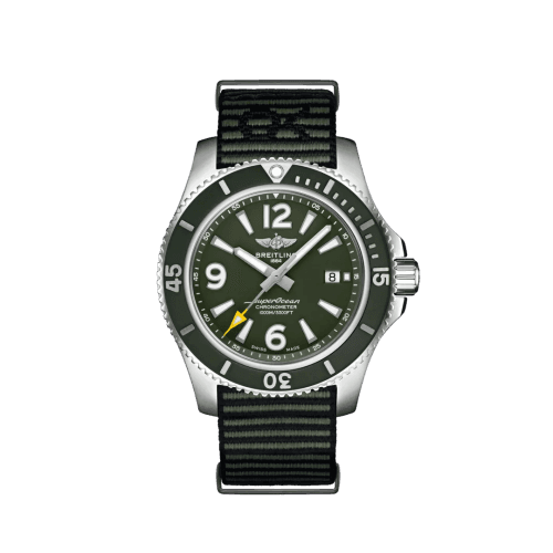 Superocean 44 Stainless Steel / Green / NATO / OuterKnown