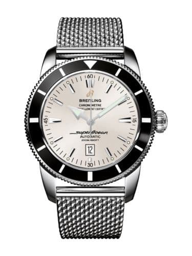 Superocean Heritage 46 Stainless Steel / Black / Stratus Silver / Milanese