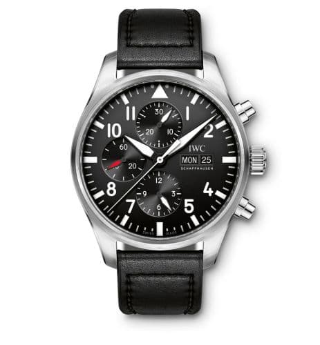 IWC IWC Pilot's Watch Chronograph Stainless Steel / Black / Strap