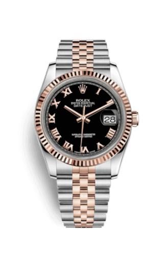 Datejust 36 Rolesor Everose Fluted / Jubilee / Black Roman