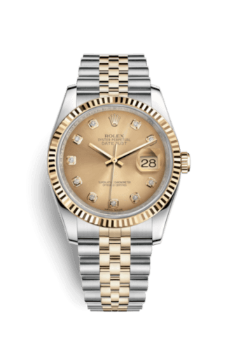 Datejust 36 Rolesor Yellow Fluted / Jubilee / Champagne Diamonds