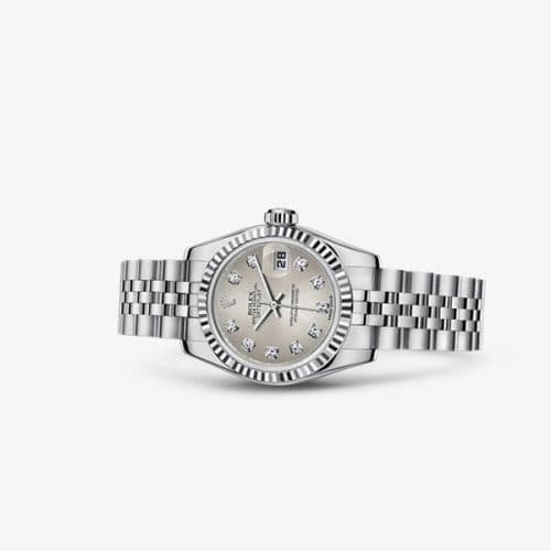 Lady-Datejust 26 Fluted Silver Diamonds Jubilee