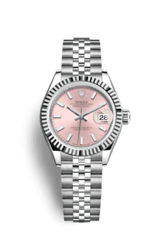 Rolex Rolex Lady-Datejust 28 Stainless Steel Fluted / Pink / Jubilee