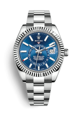 Rolex Rolex Sky-Dweller Stainless Steel / White Gold / Blue / Oyster
