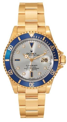 Rolex Rolex Submariner 16618 Silver Serti