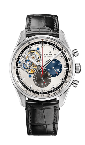 Zenith Zenith El Primero Chronomaster Open Stainless Steel / Silver 1969 / Alligator