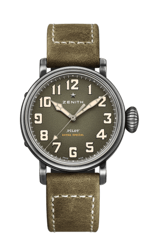 Pilot Type 20 Special Edition Aged Stainless Steel / Green