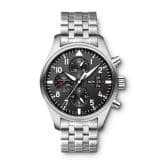 IWC Pilot's Watch Chronograph Stainless Steel / Black / Bracelet