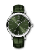 IWC Portofino 34 Stainless Steel / Green / Santoni