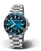 Aquis Date Calibre 400 41.5 Stainless Steel / Blue / Bracelet