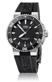 Aquis Date 43 Stainless Steel / Black / Rubber