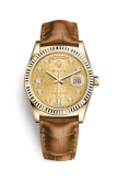 Rolex Day-Date 36 Yellow Gold / Strap / Champagne Computer