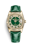 Rolex Day-Date 36 Yellow Gold / Strap / Green Arabic