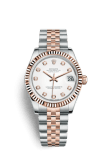Rolex Datejust 31 Rolesor Everose Fluted / Jubilee / White Diamond