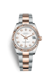Rolex Datejust 31 Rolesor Everose Fluted / Oyster / White Diamond