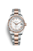 Rolex Datejust 31 Rolesor Everose Fluted / Oyster / White Roman