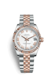 Rolex Datejust 31 Rolesor Everose Fluted / Jubilee / White Roman