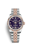 Rolex Datejust 31 Rolesor Everose Fluted / Jubilee / Purple Roman