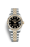 Rolex Datejust 31 Rolesor Yellow Fluted / Jubilee / Black Diamond