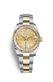 Rolex Datejust 31 Rolesor Yellow Fluted / Oyster / Champagne Computer