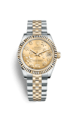 Rolex Datejust 31 Rolesor Yellow Fluted / Jubilee / Champagne Floral