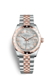 Rolex Datejust 31 Rolesor Everose Domed Diamond / Jubilee / MOP Roman