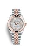 Rolex Datejust 31 Rolesor Everose Domed Diamond / Jubilee / MOP Roman