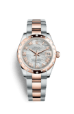 Rolex Datejust 31 Rolesor Everose Domed Diamond / Oyster / MOP Roman