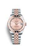 Rolex Datejust 31 Rolesor Everose Domed Diamond / Jubilee / Pink