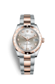 Rolex Datejust 31 Rolesor Everose Domed Diamond / Oyster / Silver Diamond