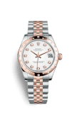 Rolex Datejust 31 Rolesor Everose Domed Diamond / Jubilee / White Diamond