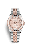 Rolex Datejust 31 Rolesor Everose Domed Diamond / Jubilee / Pink Computer
