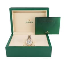 Rolex 69173 Lady-Datejust 26 mm White Roman Dial Jubilee Bracelet Box 1994