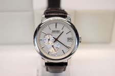 💥SEIKO Spring Drive Watch 5R64-0AA0 FULL SET 40mm POWER RESERVE Stainless 💥