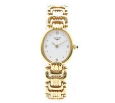 [EXCELLENT+5] Longines L6.202.2 White Roman Dial Gold Quartz Women's Watch Japan