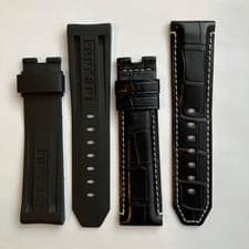 Ferrari PANERAI Strap Set 24mm Rubber Leather BDR Rare Unused