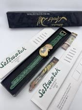 Salvador Dali Softwatch Crash Exaequo Geneve Melting Watch 92009 Box And Papers