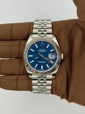 2021 Rolex Datejust Blue Index 41mm Stainless Steel 126334