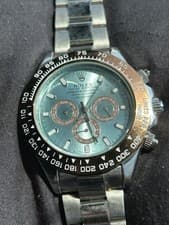 Rolex Oyster Perpetual Cosmograph Daytona Chronograph Blue Dial Silver Bracelet