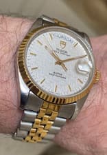 Tudor Prince Day+Date Automatic Watch 36 Silver Linen Dial & Box