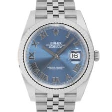 ROLEX Datejust 41 126334 Blue Roman Jubilee Warranty 2024 Box/Paper