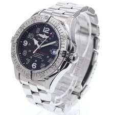 BREITLING SUPER OCEAN A17360 42mm SS Black Dial Automatic Date #C481