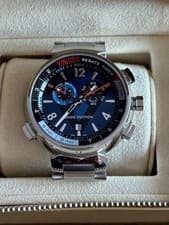 LOUIS VUITTON Tambour Regatta Chrono Q102D Wrist Watch Used w/Box Links