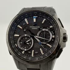 Casio Oceanus OCW-G1000B-1AJF GPS Solar Titanium Black Watch Japan Used