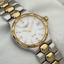 Vintage Longines Conquest Ref. L1.114.3 Ladies Quartz White Dial Date 24mm