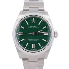 Rolex Oyster Perpetual 41mm Green Dial Watch Ref# 134300