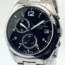 Hamilton Khaki Aviation Pilot Chronograph Quartz Mens Watch 43mm Sport