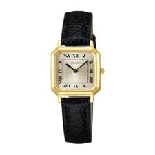 SEIKO SELECTION SSEH018 nano universe Gold Leather Square Quartz Women Watch NEW