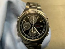 Rare SEIKO 7T32-7D20 Titanium Racing Chronograph Date Alarm