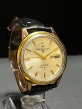 Seiko 5 Sports Day-Date Automatic Mens Watch Champagne Dial Croco Belt